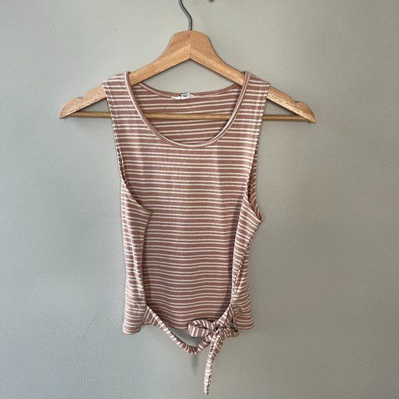 Pink and White Stripped Tank Top - Picture 1 of 2